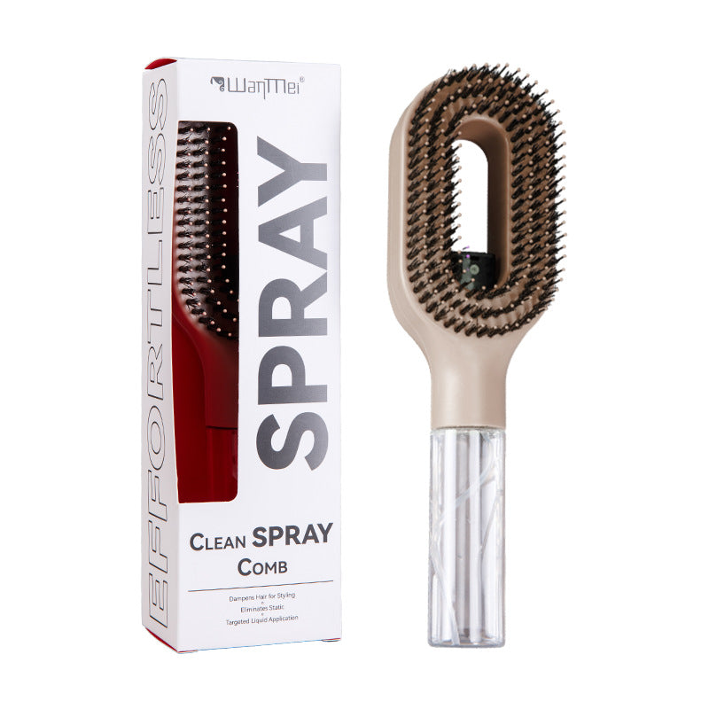 2-in-1 Hair Spray Comb with Fine Mist – Detangling & Styling Tool