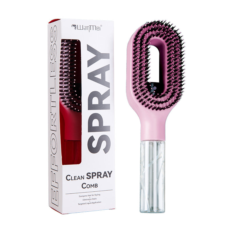 2-in-1 Hair Spray Comb with Fine Mist – Detangling & Styling Tool