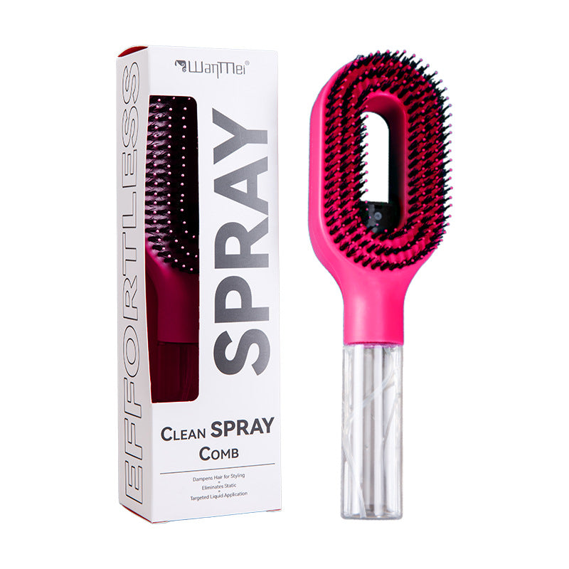 2-in-1 Hair Spray Comb with Fine Mist – Detangling & Styling Tool