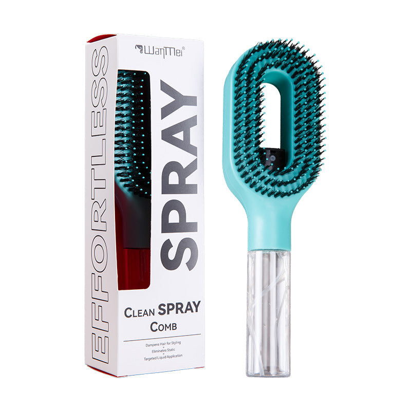 2-in-1 Hair Spray Comb with Fine Mist – Detangling & Styling Tool