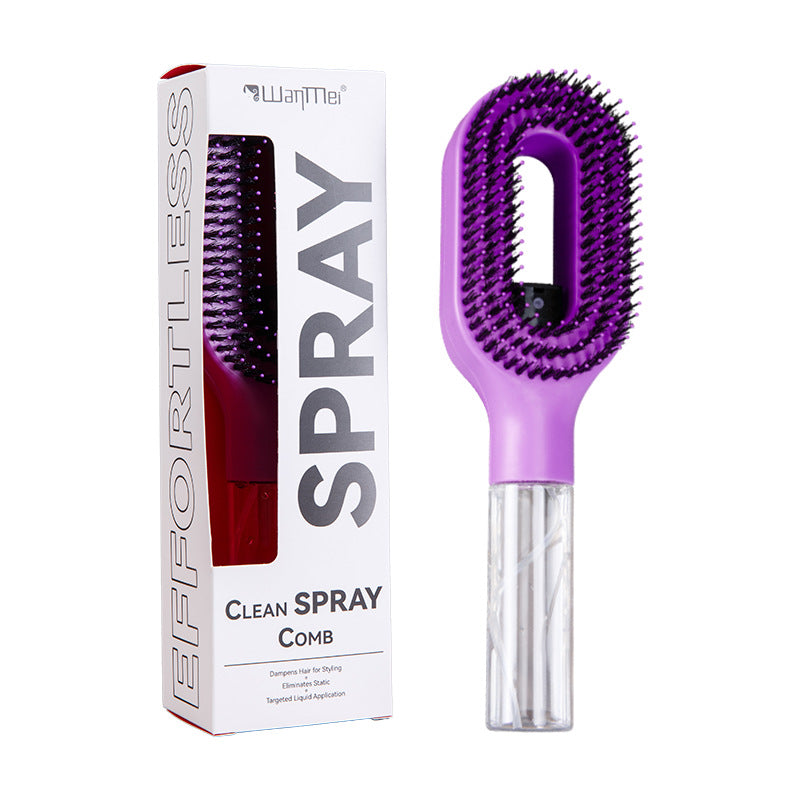 2-in-1 Hair Spray Comb with Fine Mist – Detangling & Styling Tool